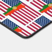 愛国的なポルトガル系アメリカ国旗の地図 デスクマット (コーナー)