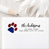 愛国的なポーの印刷パーソナライズされた差出人住所 ラベル (インサイチュ)