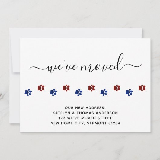 愛国的なポープのプリントパーソナライズされた移動 案内状 (正面)