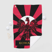 愛国的なポーランドのスポーツゴルフタオル&ポーランド国旗 ゴルフタオル (インサイチュ)