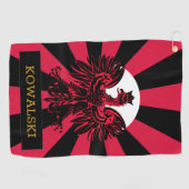 愛国的なポーランドのスポーツゴルフタオル&ポーランド国旗 ゴルフタオル (横)