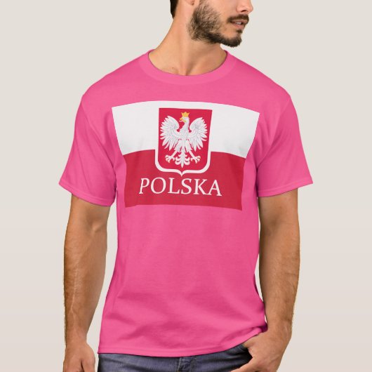 愛国的なポーランドポルスカ国旗 Tシャツ (正面)