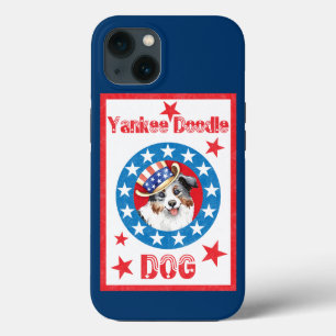 愛国的なミニアメリカシェパード iPhone 13ケース