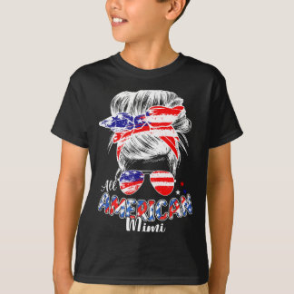 愛国的なミニィの7月4日のおだんごヘア Tシャツ