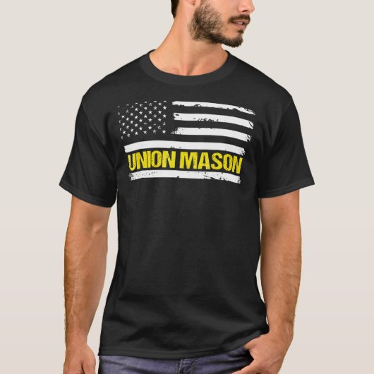 愛国的なメイソン・アメリカ人Fのユニオン・メイソン・シャツ Tシャツ (正面)