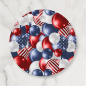 愛国的なメッセージカードグレー フェイバータグ (裏面)