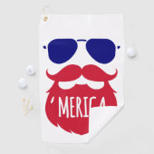 愛国的なメリカ赤白青 ゴルフタオル (インサイチュ)