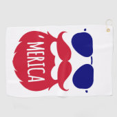 愛国的なメリカ赤白青 ゴルフタオル (横)