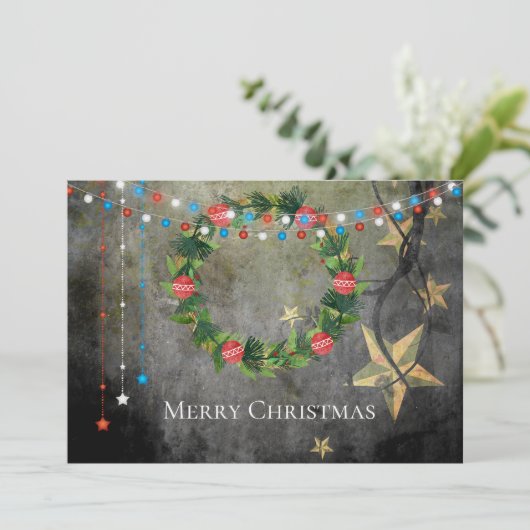 愛国的なメリークリスマススターズnライト、リース シーズンカード (スタンド正面)