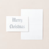 愛国的なメリークリスマス書道銀 箔カード (ディスプレー)