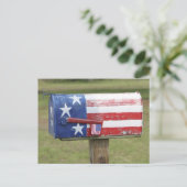 愛国的なメールボックスのポストカード ポストカード (スタンド正面)