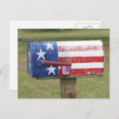 愛国的なメールボックスのポストカード ポストカード (正面/裏面)