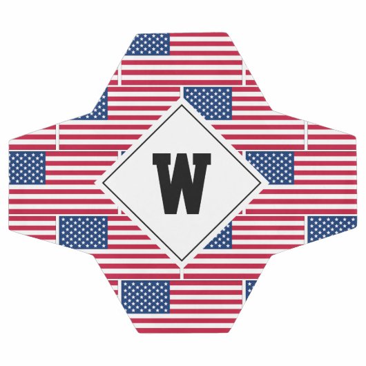 愛国的なモノグラムの米国国旗のサッカーボール サッカーボール (フラット)