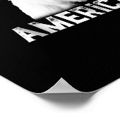 愛国的なヤギおもしろいヤギのアメリカ ポスター (角)