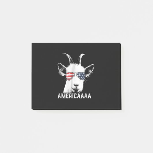 愛国的なヤギおもしろいヤギのアメリカ ポストイット (正面)