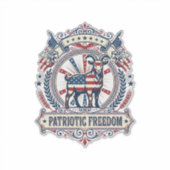 愛国的なヤギ農場のベクターグラフィックTシャツ_1 シール (正面)