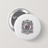 愛国的なヤギ農場のベクターグラフィックTシャツ_1 缶バッジ (正面&裏面)