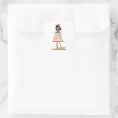 愛国的なラグドールガールアメリカーナフォーク スクエアシール (バッグ)