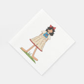 愛国的なラグドールガールアメリカーナフォーク スタンダードランチョンナプキン (角)