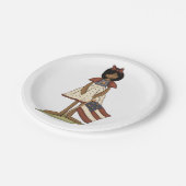 愛国的なラグドールガールアメリカーナフォーク ペーパープレート (アングル)