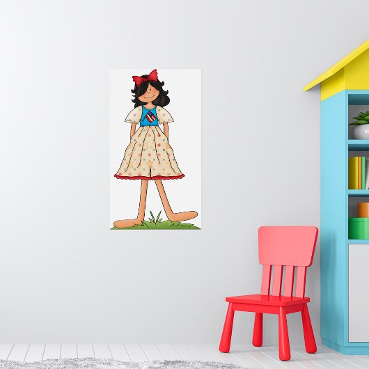 愛国的なラグドールガールアメリカーナフォーク ポスター