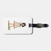 愛国的なラグドールガールアメリカーナフォーク ラゲッジタグ (裏面横)