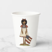 愛国的なラグドールガールアメリカーナフォーク 紙コップ (正面)