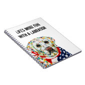 愛国的なラブラドールノートパソコン6.5インチx 8.75インチ ノートブック (右側)