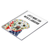 愛国的なラブラドールノートパソコン6.5インチx 8.75インチ ノートブック (左側)