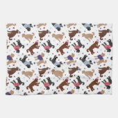 愛国的なラブラドール様式 キッチンタオル (横)