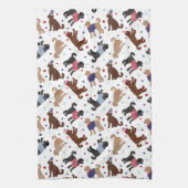 愛国的なラブラドール様式 キッチンタオル (縦)