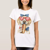 愛国的なラブラドール・レトリーバー Tシャツ (正面)