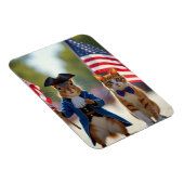 愛国的なリスと猫 マグネット (右側)