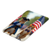 愛国的なリスと猫 マグネット (左側)