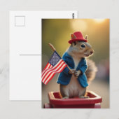 愛国的なリス ポストカード (正面/裏面)