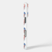 愛国的なリボンが付いたストライプのモノグラム入りCase-Mate iP Case-Mate iPhoneケース (裏面 / 右)