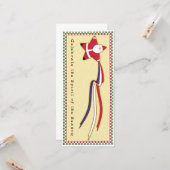 愛国的なリボンサンタカード カード (正面/裏面インサイチュ)