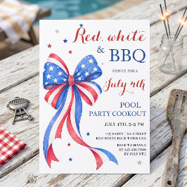 愛国的なリボンパーティーの招待状 招待状
