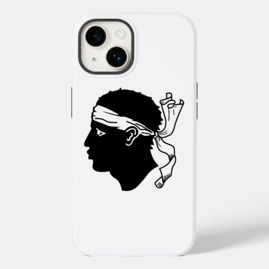 愛国的なリンゴのケースメイト、コルシカ国旗のケースメイト Case-Mate iPhoneケース (裏面)