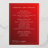 愛国的なレーガンの日ガラ共和党の資金調達者 箔招待状 (裏面)