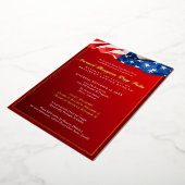 愛国的なレーガンの日ガラ共和党の資金調達者 箔招待状 (回転した状態)