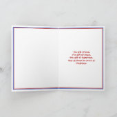 愛国的なロッキングホースを持つクリスマスリース シーズンカード (内部)