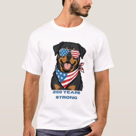 愛国的なロットワイラー  Tシャツ