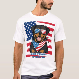 愛国的なロットワイラー Tシャツ