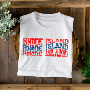 愛国的なロードアイランドレッドとブルーボホTシャツ Tシャツ