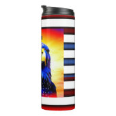 愛国的なワシとアメリカ国パーソナライズされた旗 タンブラー (回転右)