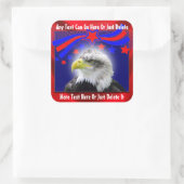 愛国的なワシと星のシール スクエアシール (バッグ)