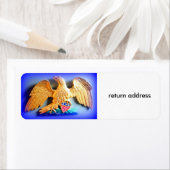 愛国的なワシの差出人住所ラベル ラベル (インサイチュ)