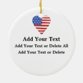 愛国的なワシ セラミックオーナメント (裏面)