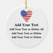 愛国的なワシ セラミックオーナメント (裏面)